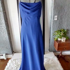 Cobalt Blue Spaghetti Strap Gown